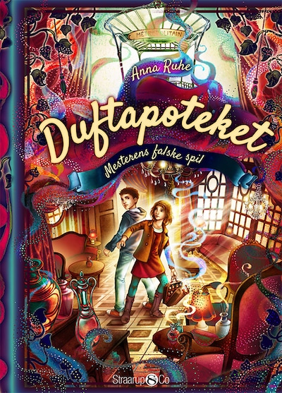 Duftapoteket 3 - Mesterens falske spil – omslag til lydbogen af Anna Ruhe