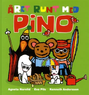 Året runt med Pino – omslag till ljudboken av Agneta Norelid,Eva Pils,Kenneth Andersson