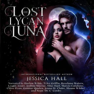 His Lost Lycan Luna – omslag till ljudboken av Jessica Hall