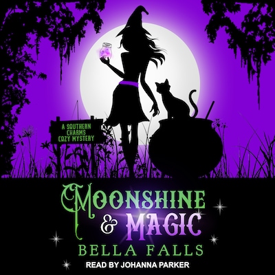 Moonshine & Magic – omslag til lydbogen af Bella Falls