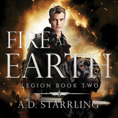 Fire and Earth – omslag til lydbogen af A.D. Starrling