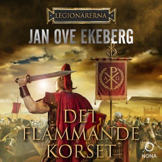Det flammande korset – omslag till ljudboken av Jan Ove Ekeberg