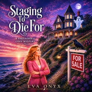 Staging To Die For: Paranormal Cozy Mystery with Ghosts – omslag till ljudboken av Eva Onyx