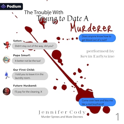 The Trouble with Trying to Date a Murderer – omslag til lydbogen af Jennifer Cody