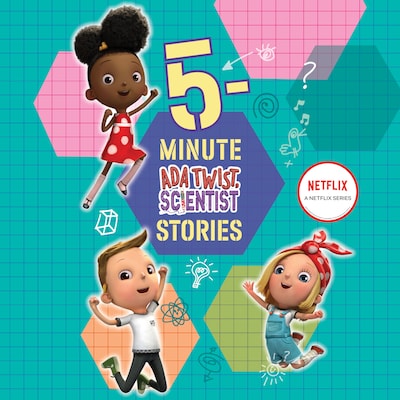"5-Minute Ada Twist, Scientist Stories" – omslag til lydbogen af Gabrielle Meyer