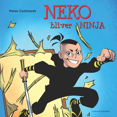 Neko bliver ninja – omslag til lydbogen af Peter Gotthardt