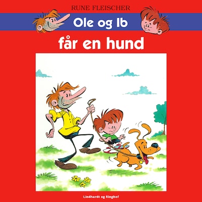 Ole og Ib får en hund – omslag til lydbogen af Rune Fleischer