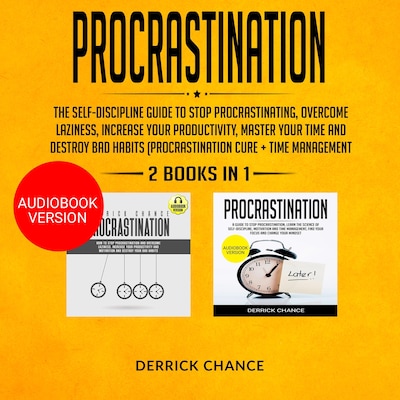 Procrastination – omslag till ljudboken av Derrick Chance