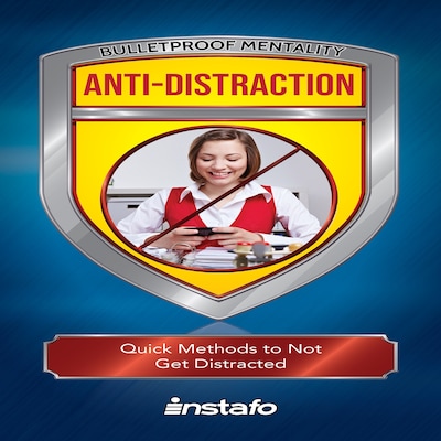 Anti-Distraction – omslag til lydbogen af Instafo