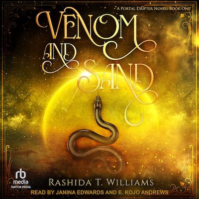 Venom and Sand – omslag til lydbogen af Rashida T. Williams