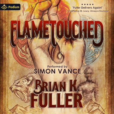 Flametouched – omslag til lydbogen af Brian K. Fuller