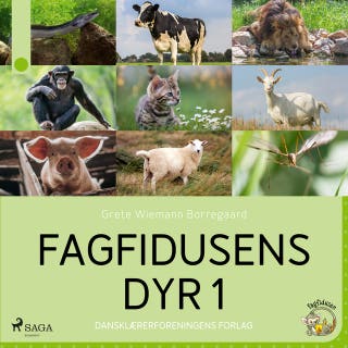 Fagfidusens dyr 1: De grønne – omslag til lydbogen af Grete Wiemann Borregaard