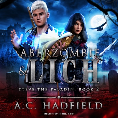 Aberzombie & Lich – omslag til lydbogen af A.C. Hadfield