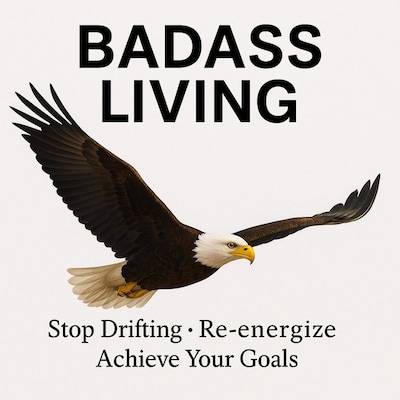 Badass Living – omslag til lydbogen af Victor Waid