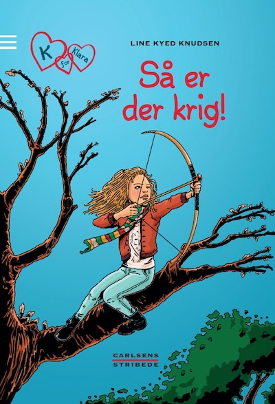 K for Klara 6: Så er der krig! – omslag til lydbogen af Line Kyed Knudsen