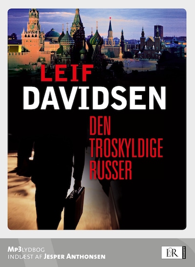 Den troskyldige russer – omslag til lydbogen af Leif Davidsen
