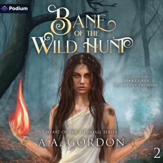 Bane of the Wild Hunt: Heart of the Tithriall Series, Book 2 – omslag till ljudboken av A.A. Gordon