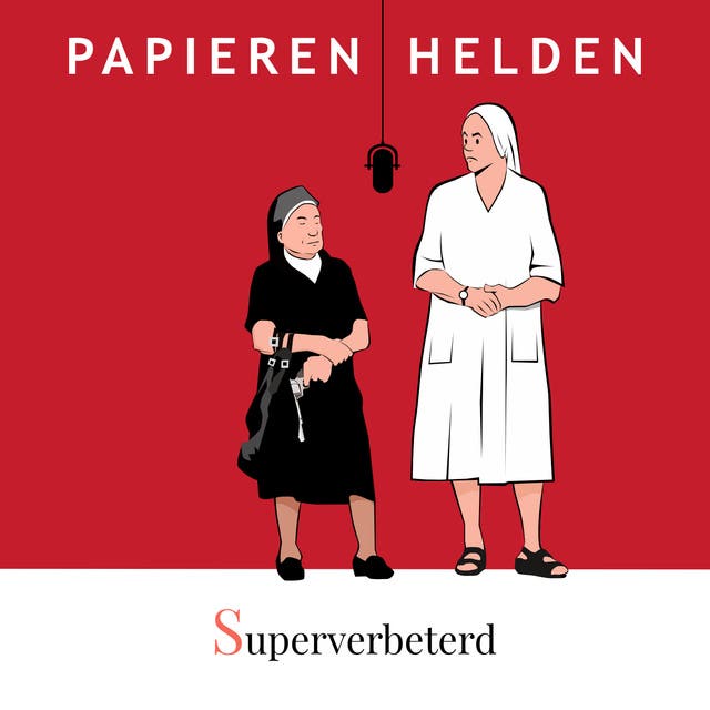 Superverbeterd – omslag van het luisterboek van Anne Büdgen,Caroline Ligthart,Gijsje Kooter,Jolan Bollen,Lena Kurzen,Matthijs Koevoets,Renske van den Broek,Sylvia Hubers,Thomas Verbogt