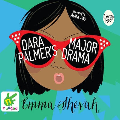 Dara Palmer's Major Drama – omslag til lydbogen af Emma Shevah