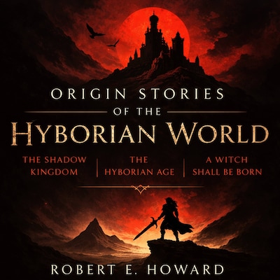 Origin Stories of the Hyborian World – omslag til lydbogen af Robert E. Howard