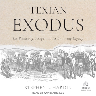 Texian Exodus – omslag til lydbogen af Stephen L. Hardin