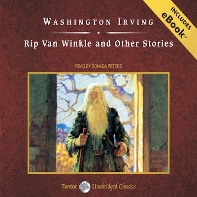 Rip Van Winkle and Other Stories, with eBook – omslag til lydbogen af Washington Irving
