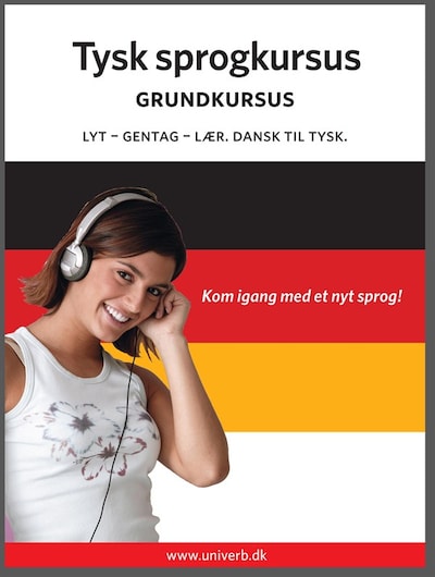 Tysk sprogkursus Grundkursus – omslag til lydbogen af Univerb