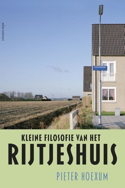 Kleine filosofie van het rijtjeshuis – omslag van het luisterboek van Pieter Hoexum