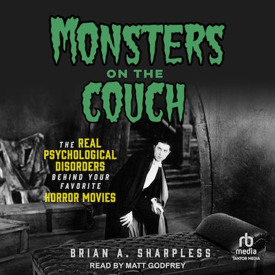 Monsters on the Couch – omslag til lydbogen af Brian A. Sharpless
