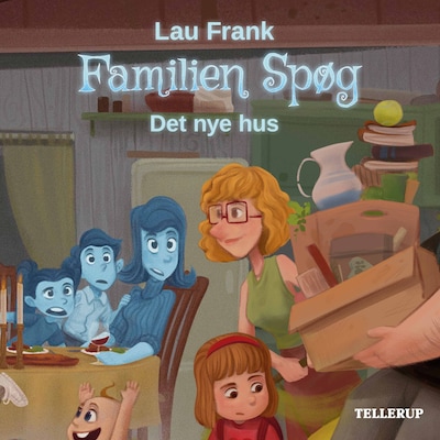 Familien Spøg #1: Det nye hus – omslag til lydbogen af Lau Frank