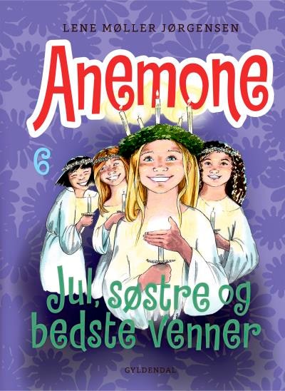 Anemone 6 - Jul, søstre og bedste venner – omslag til lydbogen af Lene Møller Jørgensen