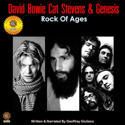 David Bowie, Cat Stevens, and Genesis – omslag til lydbogen af Geoffrey Giuliano