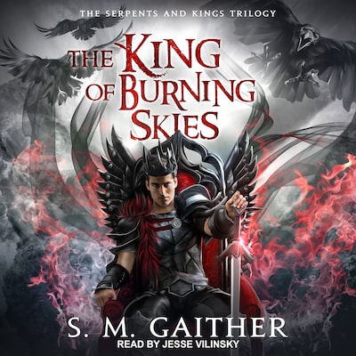 The King of Burning Skies – omslag til lydbogen af S.M. Gaither