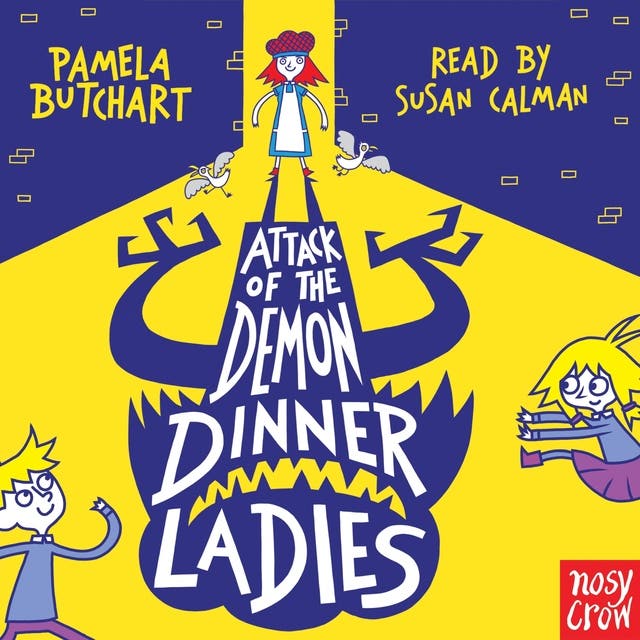 Attack of the Demon Dinner Ladies – omslag til lydbogen af Pamela Butchart