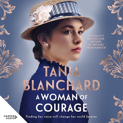 A Woman of Courage – omslag til lydbogen af Tania Blanchard