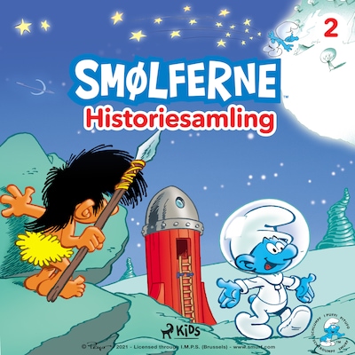 Smølferne - Historiesamling 2 – omslag til lydbogen af Peyo