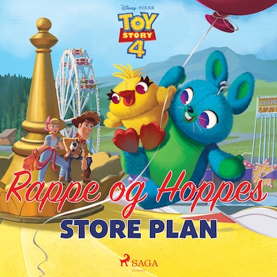 Toy Story 4 - Rappe og Hoppes store plan – omslag til lydbogen af Disney