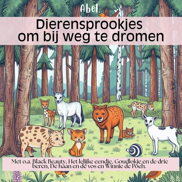 Dierensprookjes om bij weg te dromen: Met o.a. Black Beauty, het lelijke eendje, Goudlokje en de drie beren, de haan en de vos en Winnie de Poeh – omslag van het luisterboek