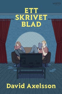 Ett skrivet blad – omslag till ljudboken av David Axelsson