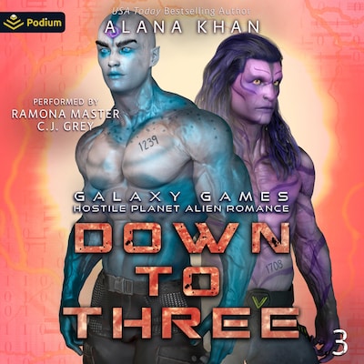 Down to Three – omslag til lydbogen af Alana Khan