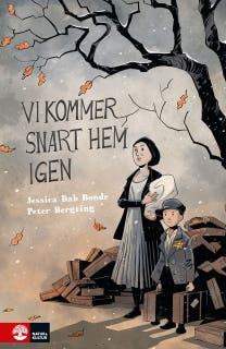 Vi kommer snart hem igen – omslag till ljudboken av Jessica Bab Bonde,Peter Bergting
