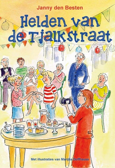 Helden van de Tjalkstraat – omslag van het luisterboek van Janny den Besten