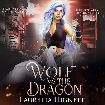 The Wolf Vs The Dragon – omslag til lydbogen af Lauretta Hignett
