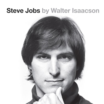 Steve Jobs – omslag til lydbogen af Walter Isaacson