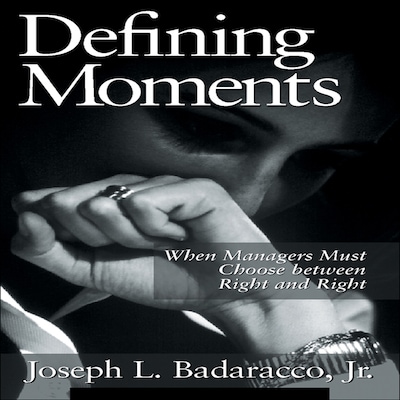 Defining Moments – omslag til lydbogen af Joseph L. Badaracco