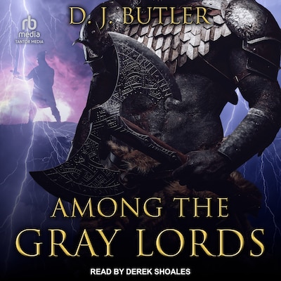 Among the Gray Lords – omslag til lydbogen af D.J. Butler