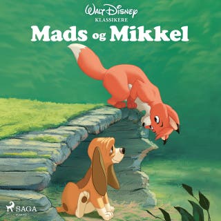 Walt Disneys klassikere – Mads og Mikkel – omslag til lydbogen af Disney