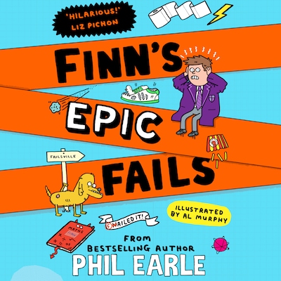 Finn's Epic Fails – omslag til lydbogen af Phil Earle