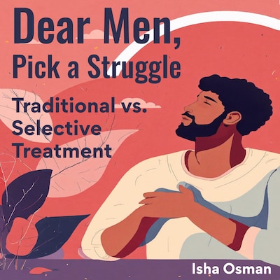 Dear Men, Pick a Struggle – omslag til lydbogen af Isha Osman