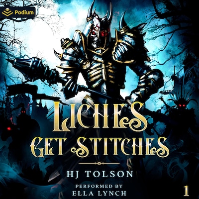 Liches Get Stitches – omslag til lydbogen af HJ Tolson